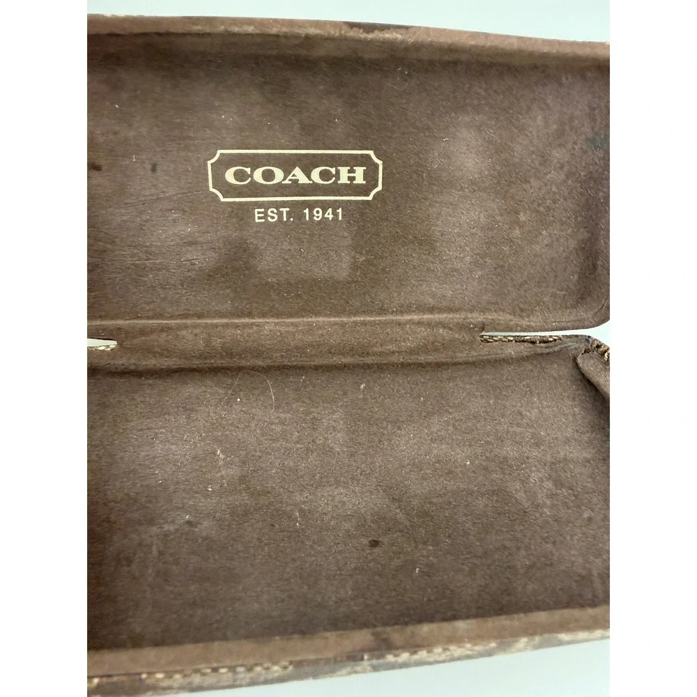 Coach Vera 232 Tortoise Shell Eyeglasses Semi Rimless Rectangular Frames Case